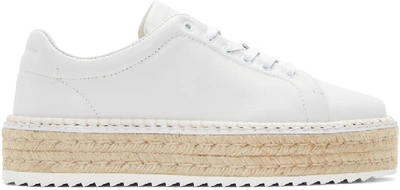 Rag & Bone Kent Leather Espadrille Platform Sneakers In White