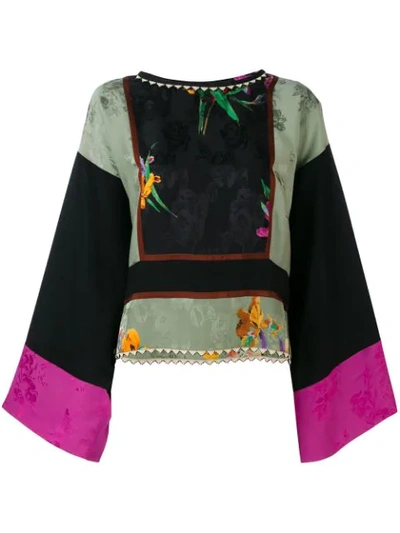 Etro Silk-blend Jacquard Blouse In Multicolour
