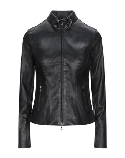 Aphero Leather Jacket In Black