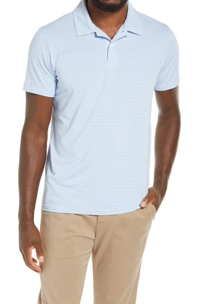 Bonobos Slim Fit Stripe Performance Golf Polo In Sky High Bright
