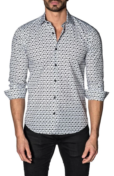 Jared Lang Trim Fit Scooter Button-up Shirt In White