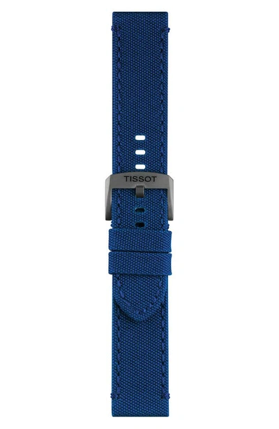 Tissot Gent Xl Gts Canvas Strap Watch, 42mm In Blue/ Silver