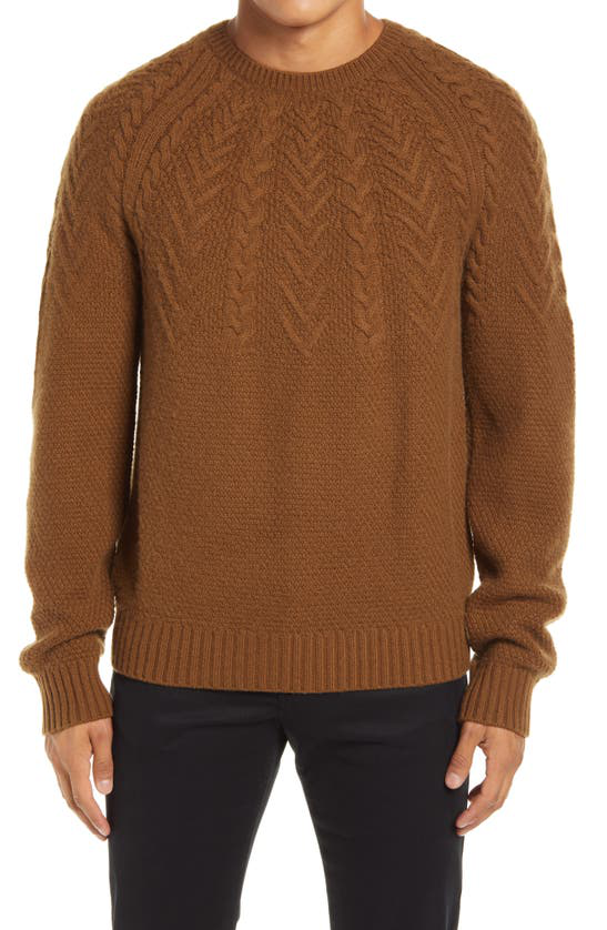 Vince Crewneck Cable Wool & Cashmere Sweater In Light Monarch | ModeSens