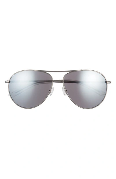 Nike Chance 61mm Aviator Sunglasses In Gunmetal/ Silver