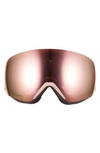 Smith Skyline 205mm Chromapop Snow Goggles In Rock Salt / Tannin/ Rose Gold