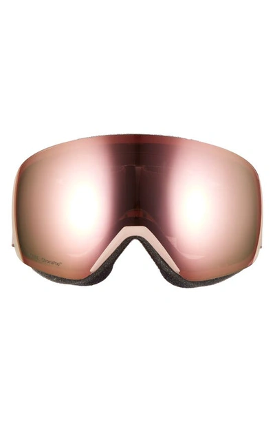 Smith Skyline 205mm Chromapop Snow Goggles In Rock Salt / Tannin/ Rose Gold