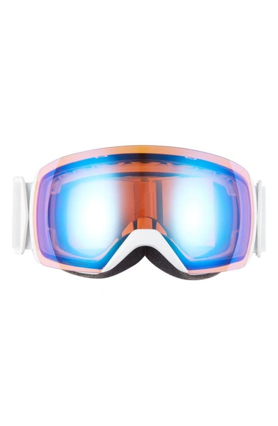 Smith Skyline Xl 225mm Special Fit Chromapop(tm) Snow Goggles In White Vapor/ Rose Flash