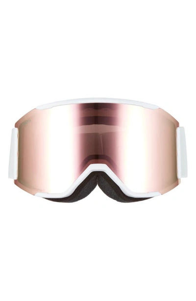 Smith Squad Mag(tm) 190mm Special Fit Chromapop(tm) Snow Goggles In White Vapor/ Rose Gold