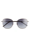 Marc Jacobs 54mm Gradient Lens Square Sunglasses In Black/ Dark Grey Gradient