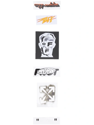 Off-white Sticker-set Mit Logo-print In White