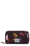 Herschel Supply Co Thomas Canvas Zip Wallet In Sketch Bloom