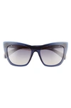 Rag & Bone 53mm Gradient Cat Eye Sunglasses In Blue/ Sand/ Grey Fuschia Grad