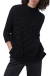 French Connection Mozart Popcorn Cotton Sweater In Blk