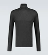 Ermenegildo Zegna Cashmere & Silk Turtleneck Sweater In Charcoal