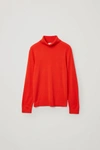 Cos Melange Turtleneck Sweater In Orange