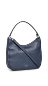 Kate Spade Roulette Large Leather Hobo Bag In Blazer Blue