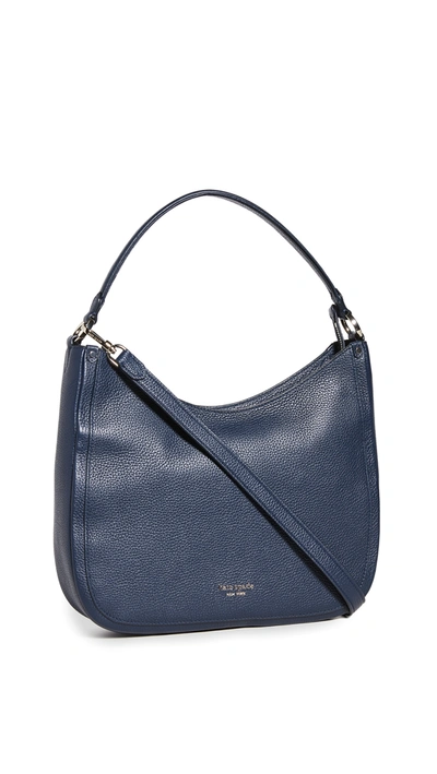 Kate Spade Roulette Large Leather Hobo Bag In Blazer Blue