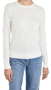 Theory Crew Neck Pullover In New Ivory