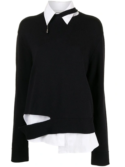 Monse Crooked Tail Pullover In Black