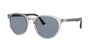 Persol Po3152s Smoke Sunglasses In Light Blue