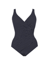 Miraclesuit Pin-point Oceanus One-piece Swimsuit In Black White