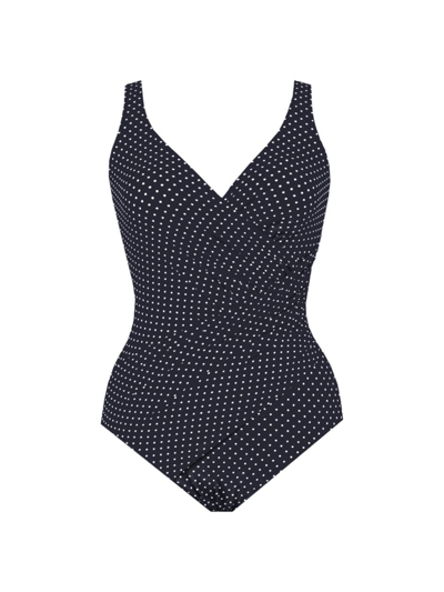 Miraclesuit Pin-point Oceanus One-piece Swimsuit In Midnight