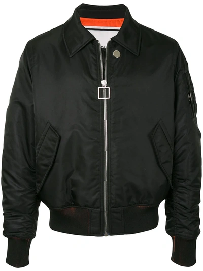 Wooyoungmi Point Collar Technical Bomber Jacket In Black