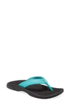 Olukai Ohana Flip Flop In Turquoise Fabric