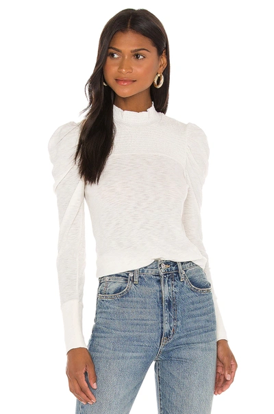 Nation Ltd Zahara Feme Mock Neck Tee In Off White