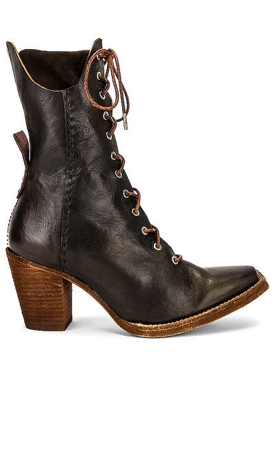 Free People X We The Free Canyon Lace Up Boot In Deep Khaki