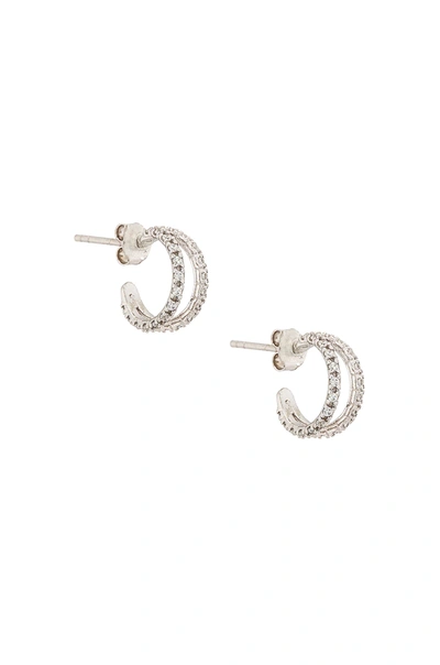 Natalie B Jewelry Nysa Hoops Earring In Silver