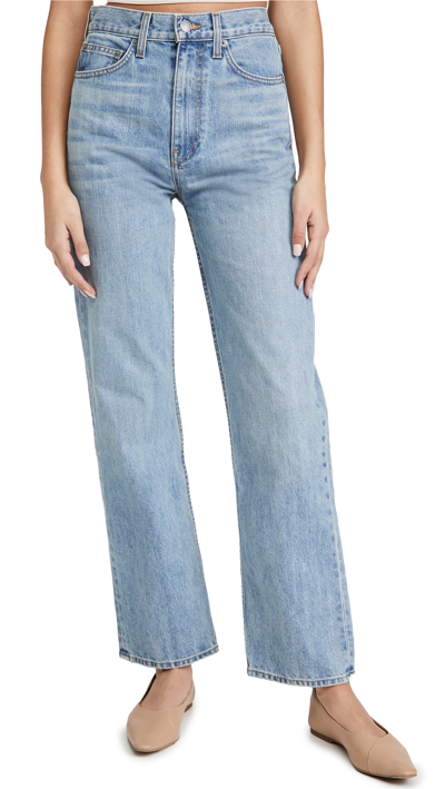 Brock Collection Women's Wright High-rise Straight-leg Jeans In Medium Wash,light Blue