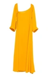 Dorothee Schumacher Women's Fluid Volumes Convertible Silk Midi Dress In Yellow,black