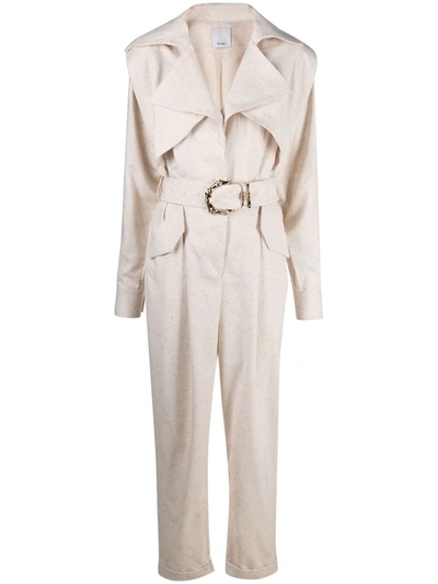 Acler Women's Hanbury Belted Cotton-blend Jumpsuit In Neutrals