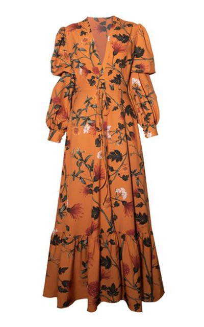 Andres Otalora Cayena Crepe Kimono Maxi Dress In Print