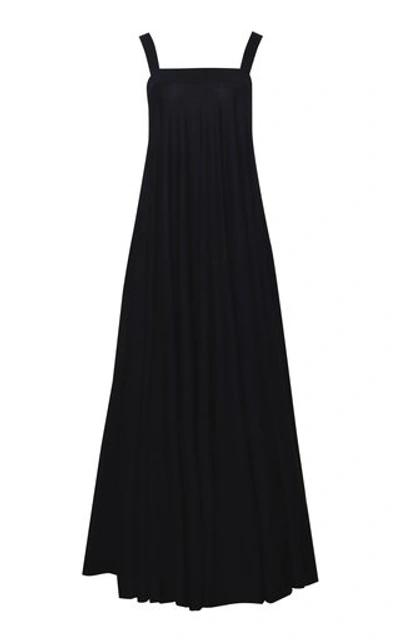 Andres Otalora Narciso Sleeveless Stretch Crepe Maxi Dress In Brown