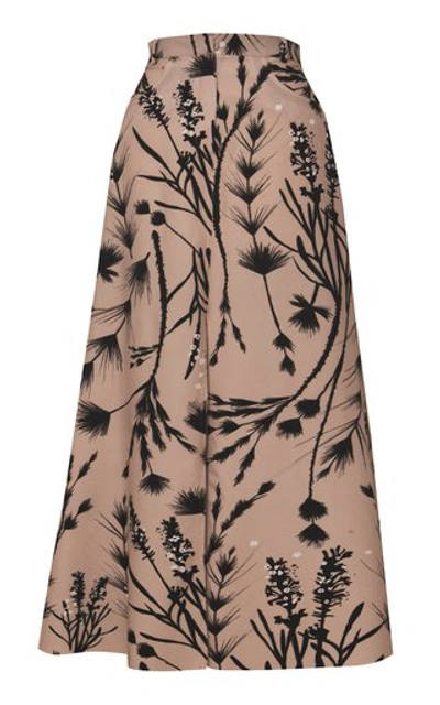 Andres Otalora Women's Dita Front Slit Maxi Skirt In Brown