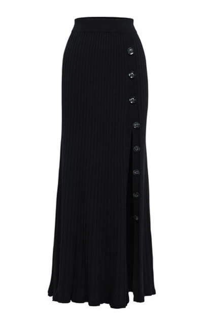 Anna Quan Women's Hettie Ribbed Cotton Maxi Skirt In Neutral,black