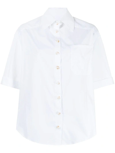Anna Quan Austin Short-sleeved Cotton Shirt In White
