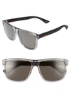 Gucci Polarized Square Acetate Sunglasses, Gray In Grey