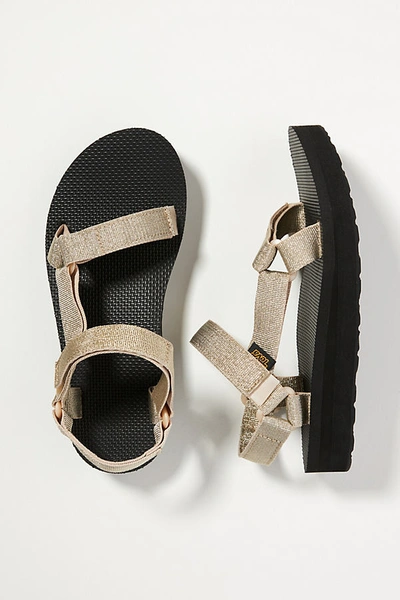 Teva Midform Universal Sandal In Metallic Champagne In Multi