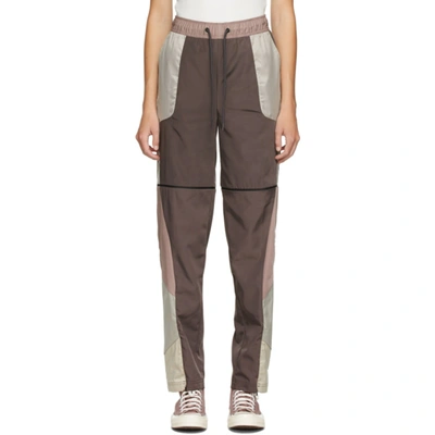 A-cold-wall* Purple & Beige Converse Edition Panelled Track Pants In Shale