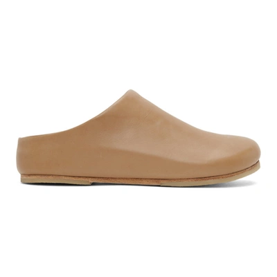 Lauren Manoogian Beige Leather Mono Mule In Na Ntrl