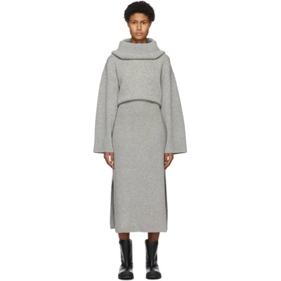 Kenzo Long Dress In Grey
