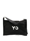 Y-3 Ch3 Logo-print Shoulder Bag In Black