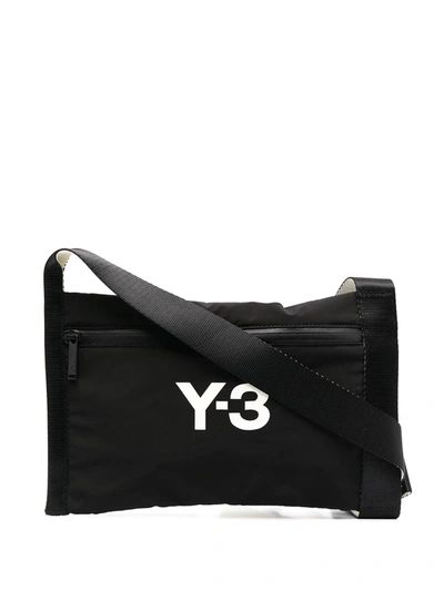 Y-3 Ch3 Logo-print Shoulder Bag In Black