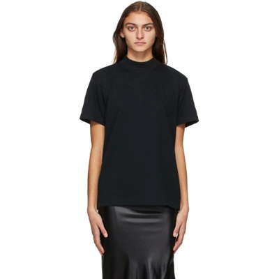 Yohji Yamamoto Black New Era Edition Mock Neck T-shirt In 1 Black