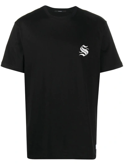 Stampd Embroidered Logo Crewneck T-shirt In Black