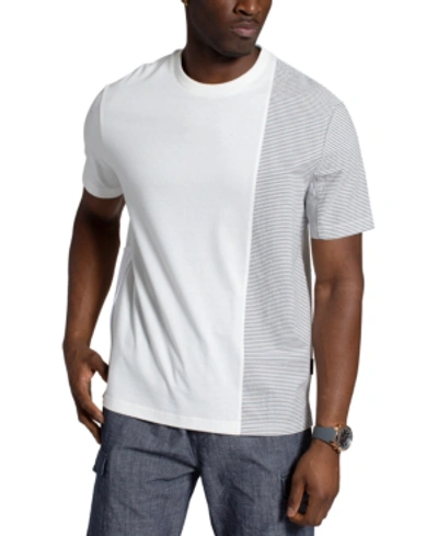 Sean John Men's Colorblocked Pinstripe T-shirt In Bright White