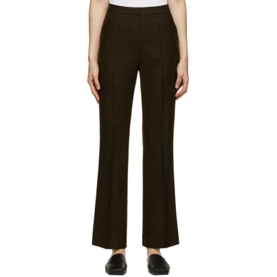 Lvir Women's Cropped Wool Tuck Trousers In Red